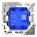 Выключатель встраиваемый VOLTUM S70 двухклавишный 10А, (сталь) (VLS020105)