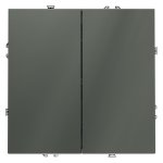 Выключатель встраиваемый VOLTUM S70 двухклавишный 10А, (титан) (VLS020106)