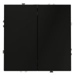 Выключатель встраиваемый VOLTUM S70 двухклавишный 10А, (черный матовый) (VLS020108)