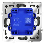 Выключатель встраиваемый VOLTUM S70 двухклавишный 10А, (черный матовый) (VLS020108)