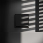 Выключатель встраиваемый VOLTUM S70 двухклавишный 10А, (черный матовый) (VLS020108)