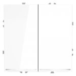 Выключатель встраиваемый VOLTUM S70 двухклавишный с подсветкой 10А, (белый глянцевый) (VLS020201)