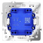 Выключатель встраиваемый VOLTUM S70 двухклавишный с подсветкой 10А, (белый матовый) (VLS020202)