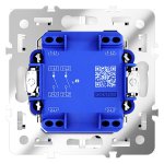 Выключатель встраиваемый VOLTUM S70 двухклавишный с подсветкой 10А, (кашемир) (VLS020203)