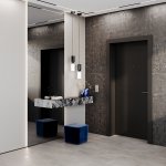 Выключатель встраиваемый VOLTUM S70 двухклавишный с подсветкой 10А, (кашемир) (VLS020203)