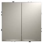 Выключатель встраиваемый VOLTUM S70 двухклавишный с подсветкой 10А, (кашемир) (VLS020203)