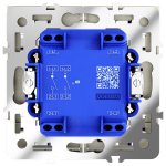 Выключатель встраиваемый VOLTUM S70 двухклавишный с подсветкой 10А, (шелк) (VLS020204)