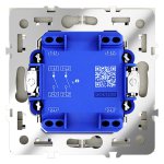 Выключатель встраиваемый VOLTUM S70 двухклавишный с подсветкой 10А, (сталь) (VLS020205)