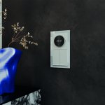 Выключатель встраиваемый VOLTUM S70 двухклавишный с подсветкой 10А, (сталь) (VLS020205)