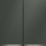 Выключатель встраиваемый VOLTUM S70 двухклавишный с подсветкой 10А, (титан) (VLS020206)