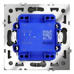 Выключатель встраиваемый VOLTUM S70 двухклавишный с подсветкой 10А, (титан) (VLS020206)