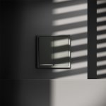 Выключатель встраиваемый VOLTUM S70 двухклавишный с подсветкой 10А, (титан) (VLS020206)