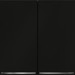 Выключатель встраиваемый VOLTUM S70 двухклавишный с подсветкой 10А, (черный матовый) (VLS020208)