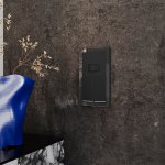 Выключатель встраиваемый VOLTUM S70 двухклавишный с подсветкой 10А, (черный матовый) (VLS020208)