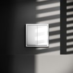 Проходной переключатель встраиваемый VOLTUM S70 двухклавишный 10А, (белый глянцевый) (VLS020301)