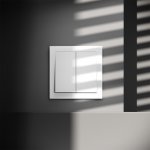 Проходной переключатель встраиваемый VOLTUM S70 двухклавишный 10А, (белый матовый) (VLS020302)