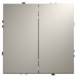 Проходной переключатель встраиваемый VOLTUM S70 двухклавишный 10А, (кашемир) (VLS020303)