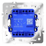 Проходной переключатель встраиваемый VOLTUM S70 двухклавишный 10А, (кашемир) (VLS020303)