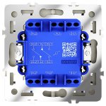 Проходной переключатель встраиваемый VOLTUM S70 двухклавишный 10А, (шелк) (VLS020304)