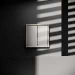 Проходной переключатель встраиваемый VOLTUM S70 двухклавишный 10А, (шелк) (VLS020304)