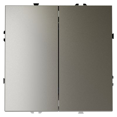 Проходной переключатель встраиваемый VOLTUM S70 двухклавишный 10А, (шелк) (VLS020304)