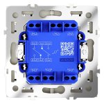 Проходной переключатель встраиваемый VOLTUM S70 двухклавишный 10А, (сталь) (VLS020305)