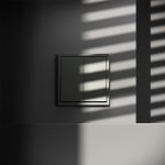 Проходной переключатель встраиваемый VOLTUM S70 двухклавишный 10А, (титан) (VLS020306)