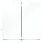 Проходной переключатель встраиваемый VOLTUM S70 двухклавишный с подсветкой 10А, (белый матовый) (VLS020402)