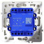 Проходной переключатель встраиваемый VOLTUM S70 двухклавишный с подсветкой 10А, (шелк) (VLS020404)