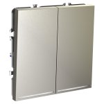 Проходной переключатель встраиваемый VOLTUM S70 двухклавишный с подсветкой 10А, (шелк) (VLS020404)