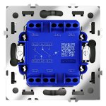 Проходной переключатель встраиваемый VOLTUM S70 двухклавишный с подсветкой 10А, (графит) (VLS020407)