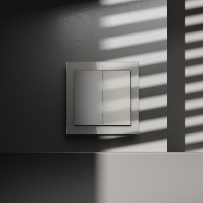 Перекрестный переключатель встраиваемый VOLTUM S70 двухклавишный 10А, (шелк) Перекрестный переключатель встраиваемый VOLTUM S70 двухклавишный 10А, (шелк)