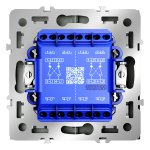 Перекрестный переключатель встраиваемый VOLTUM S70 двухклавишный 10А, (титан)