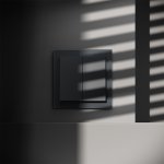 Перекрестный переключатель встраиваемый VOLTUM S70 двухклавишный 10А, (графит)