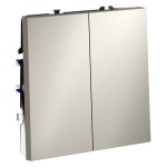 Выключатель с самовозвратом встраиваемый VOLTUM S70 двухклавишный 10А, (кашемир) (VLS020603)