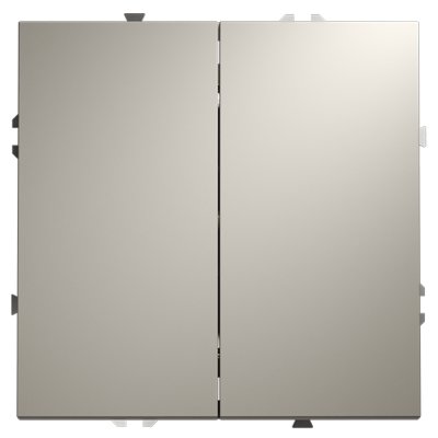 Выключатель с самовозвратом встраиваемый VOLTUM S70 двухклавишный 10А, (кашемир) (VLS020603)