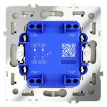 Выключатель с самовозвратом встраиваемый VOLTUM S70 двухклавишный 10А, (шелк) (VLS020604)