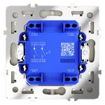 Выключатель с самовозвратом встраиваемый VOLTUM S70 двухклавишный 10А, (сталь) (VLS020605)