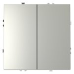 Выключатель с самовозвратом встраиваемый VOLTUM S70 двухклавишный 10А, (сталь) (VLS020605)