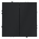 Выключатель с самовозвратом встраиваемый VOLTUM S70 двухклавишный 10А, (графит) (VLS020607)