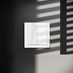 Выключатель встраиваемый VOLTUM S70 для жалюзи 10А, (белый глянцевый)