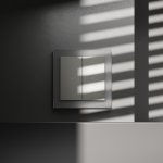 Выключатель встраиваемый VOLTUM S70 для жалюзи 10А, (сталь)