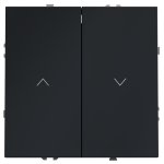Выключатель встраиваемый VOLTUM S70 для жалюзи 10А, (графит)