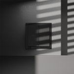 Выключатель встраиваемый VOLTUM S70 для жалюзи 10А, (черный матовый)