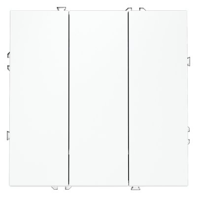 Выключатель встраиваемый VOLTUM S70 трехклавишный 10А, (белый матовый) (VLS030102)