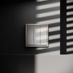 Выключатель встраиваемый VOLTUM S70 трехклавишный 10А, (шелк) (VLS030104)