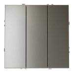 Выключатель встраиваемый VOLTUM S70 трехклавишный 10А, (шелк) (VLS030104)