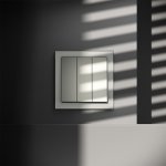 Выключатель встраиваемый VOLTUM S70 трехклавишный 10А, (сталь) (VLS030105)