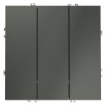 Выключатель встраиваемый VOLTUM S70 трехклавишный 10А, (титан) (VLS030106)