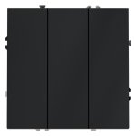 Выключатель встраиваемый VOLTUM S70 трехклавишный 10А, (графит) (VLS030107)